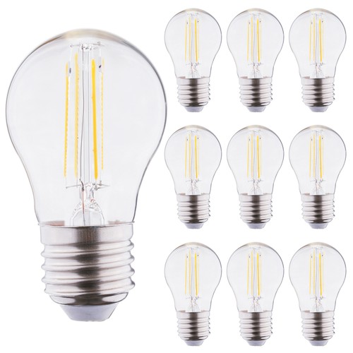 10x led lampe - e27, tropfenform