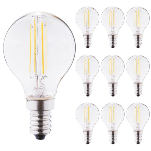 10x led lampe - e14, tropfenform