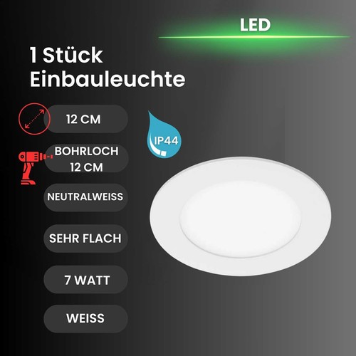 Led einbauspot flat weiß - flat, in,
